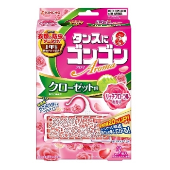 ゴンゴンアロマクローゼット３個入リッチフローラルの