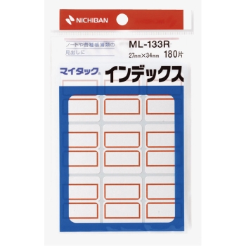 ニチバン　マイタックラベル　ＭＬ－１３３Ｒ　インデックス赤大