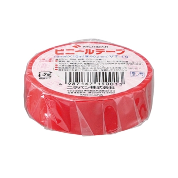 ニチバン　ビニールテープ　１９ｍｍ　赤