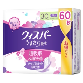 ウィスパーうすさら吸水 30cc 60枚