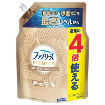 ファブリーズＷ除菌＋消臭Ｐ無香替４回１．２８Ｌ