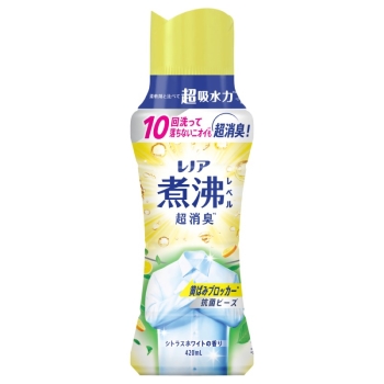 レノア煮沸レベル消臭抗菌ビーズ 黄ばみブロッカー シトラスホワイトの香り 本体 420ml