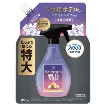 レノアハピネスミストホワイトムスク 詰替え用 特大 610ml