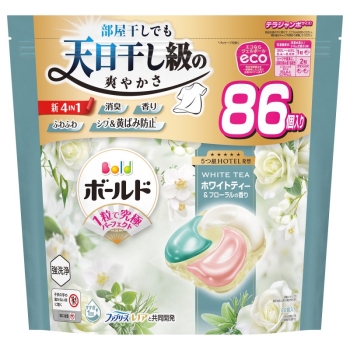 ボールドジェルボール 4IN1 ホワイトティー 詰替え用 テラジャンボ 86個