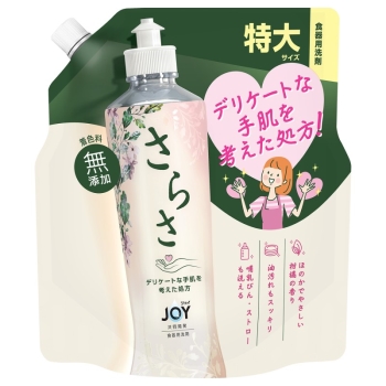 ■　さらさ　ジョイ　食器用洗剤　着色料無添加　つめかえ　特大　６２０ｍｌ