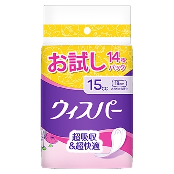 ウィスパーＷガード１５ＣＣお試しパック１４枚