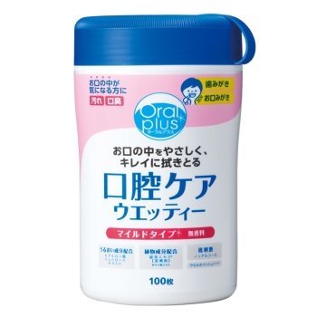 オーラルプラス　和光堂口腔ケアウエッティマイルド１００枚入り