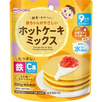 和光堂　赤ちゃんのやさしいホットケーキミックス　かぼちゃさつまいも　９ケ月頃から幼児期まで
