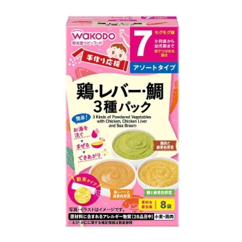 和光堂　手作り応援　鶏・レバー・鯛３種パック　７ケ月頃から舌でつぶせる固さ