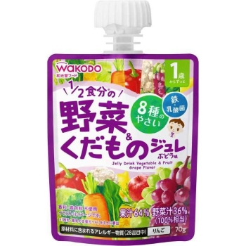 和光堂　１歳からのＭＹジュレドリンク　１／２食分の野菜＆くだもの　ぶどう味　１歳からずっと
