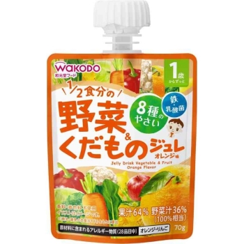 和光堂　１歳からのＭＹジュレドリンク　１／２食分の野菜＆くだもの　オレンジ味　１歳からずっと