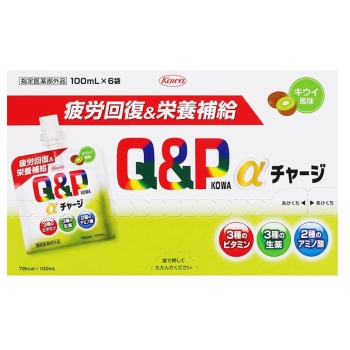【指定医薬部外品】Ｑ＆Ｐαチャージキウイ風味１００ｍｌ６袋
