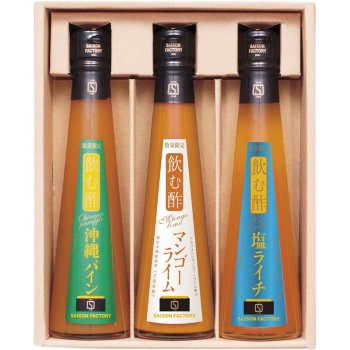 【お中元】セゾンファクトリー季節の飲む酢３本詰合せＮＮＳ－３０Ｓ