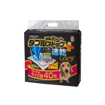 クリーンワン消臭炭シートダブルストッププラス速乾ドライ　ワイド４０枚