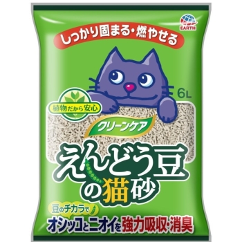 クリーンケア　えんどう豆の猫砂６Ｌ