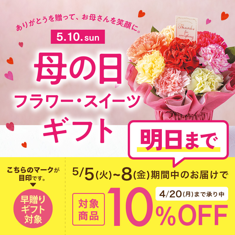 母の日　フラワー・スイーツギフト