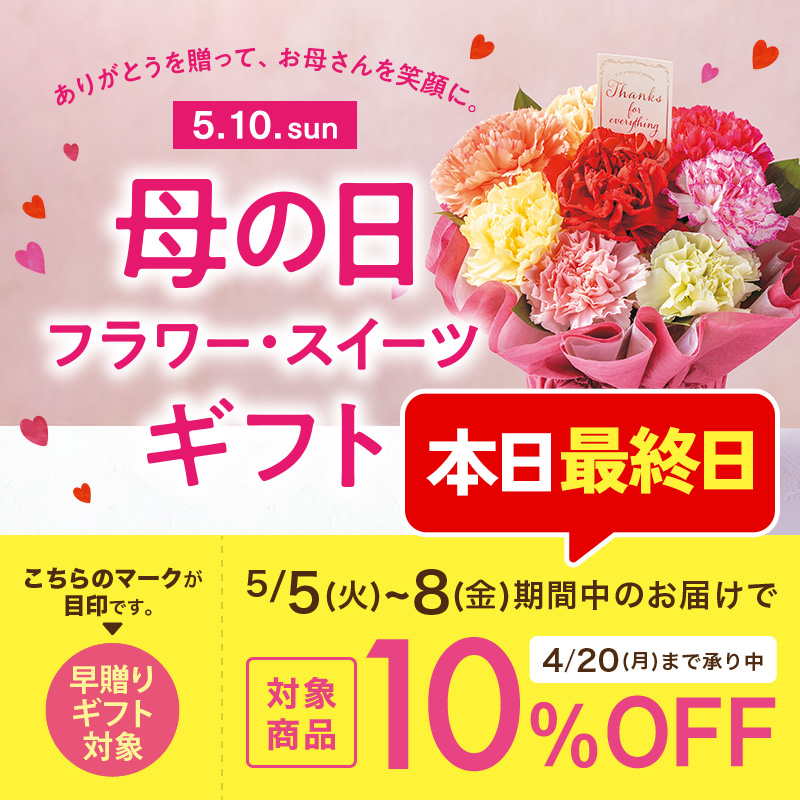 母の日　フラワー・スイーツギフト