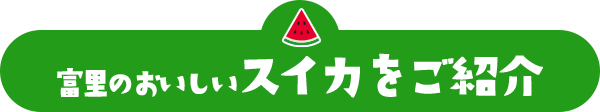 富里のおいしいスイカをご紹介