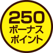 250ボーナスポイント
