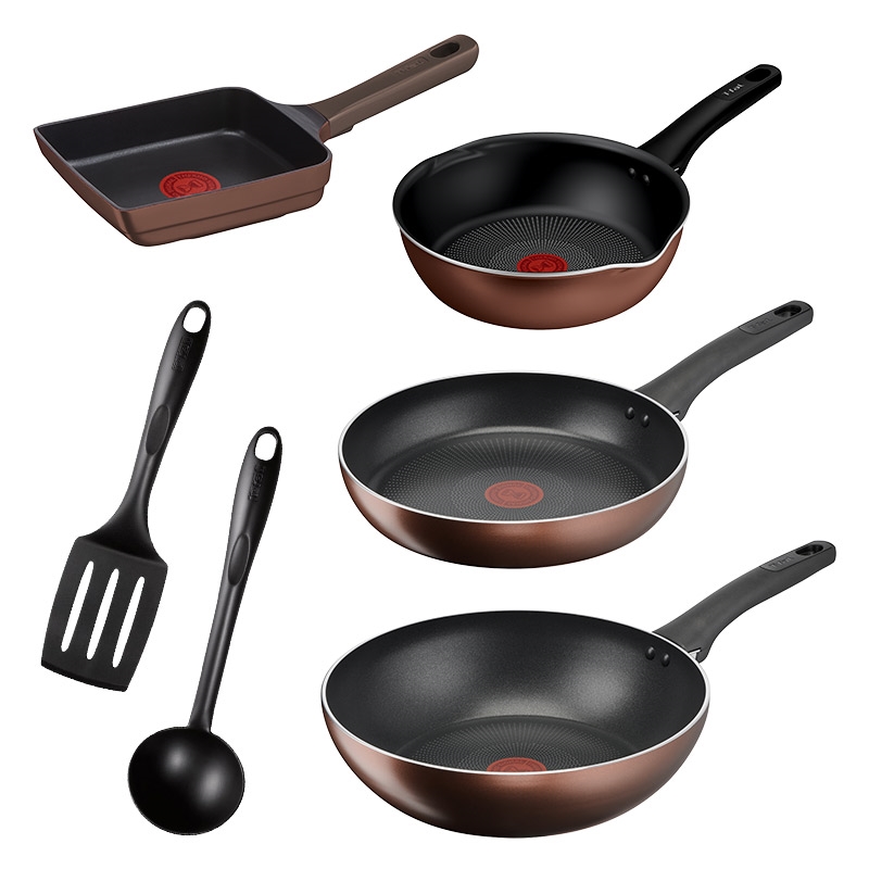 T-FAL IHチタン・エクセレンスモカ フライパン バリュー お買得セット