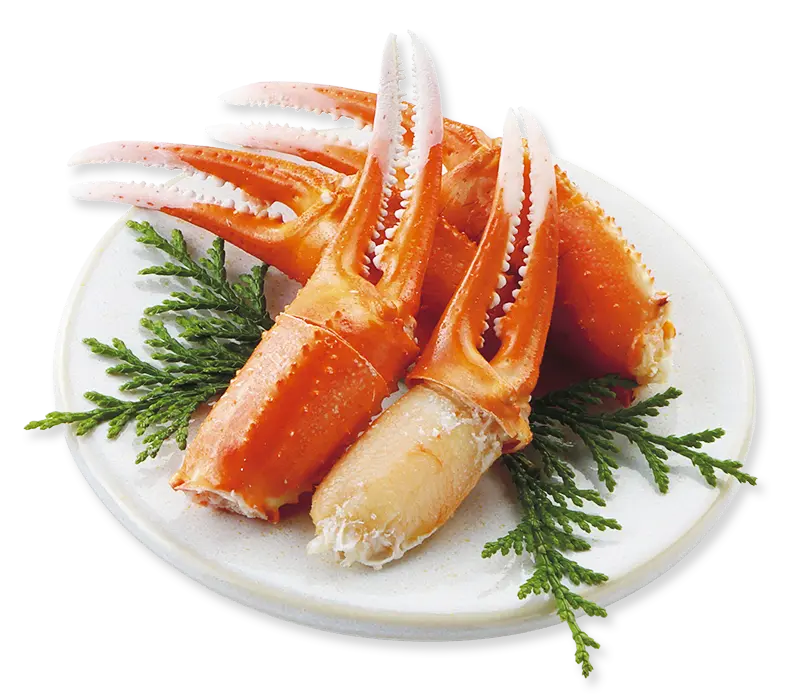 芝花　三段重　注目のお料理　紅ずわいがにの蟹爪幽庵