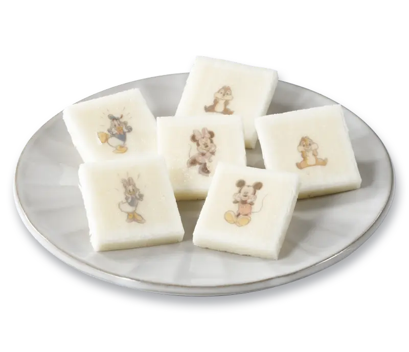 「薄切り餅」&emsp;2枚入り×6パック／「食べれるシール」1枚
