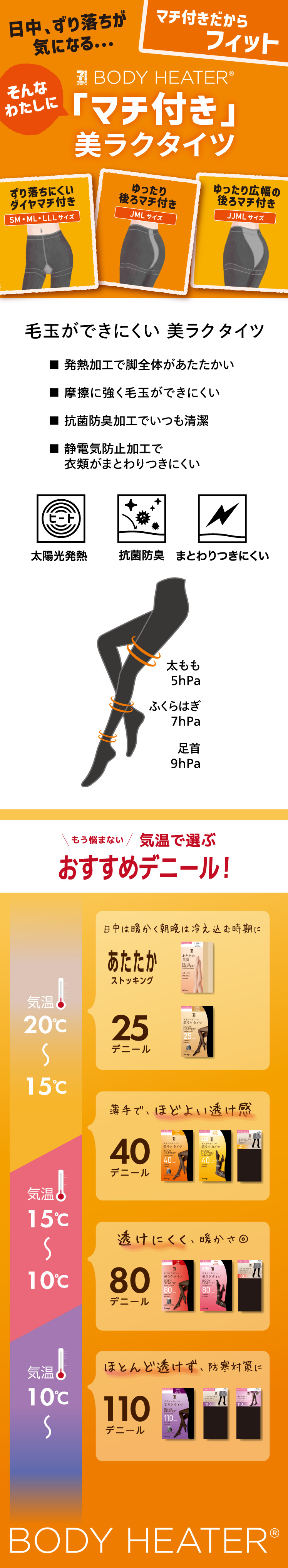 ボディヒーター 美ラクタイツ