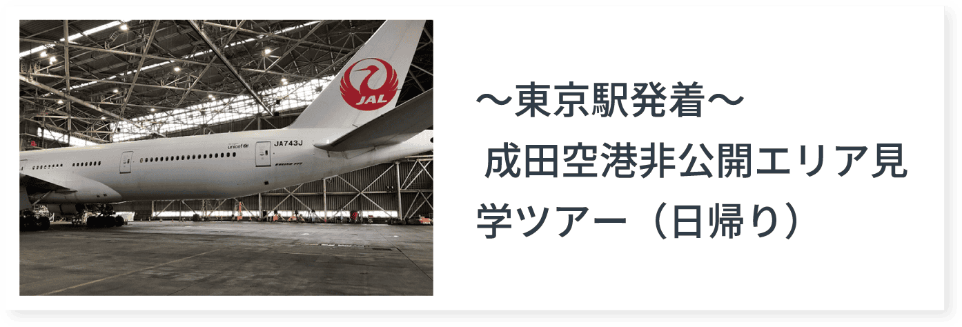 ～東京駅発着～成田空港非公開エリア見学ツアー（日帰り）